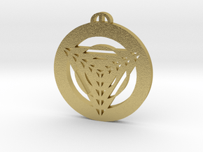 Charlton Wiltshire Crop Circle Pendant in Natural Brass