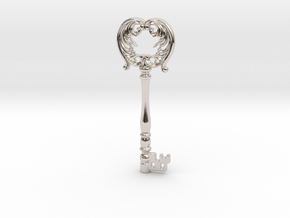 A key in Rhodium Plated Brass