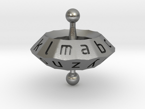 Space alphabet in Natural Silver