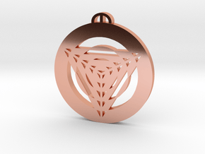 Charlton Wiltshire Crop Circle Pendant in Polished Copper