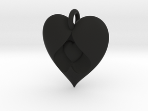 Heart Pendant in Black Natural TPE (SLS)