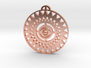 Nettle Hill Warwickshire Crop Circle Pendant in Natural Copper