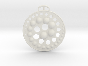 Duality (or Non-Duality) Pendant in White Natural Versatile Plastic