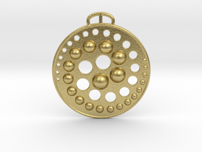 Duality (or Non-Duality) Pendant in Natural Brass