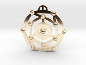 Niederscherli  Bern  Crop Circle Pendant in 14k Gold Plated Brass