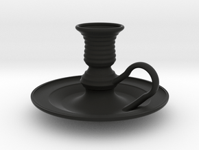 Candle Holder in Black Smooth Versatile Plastic