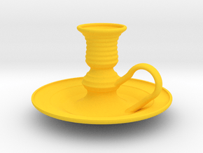 Candle Holder in Yellow Smooth Versatile Plastic