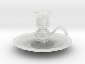 Candle Holder in Clear Ultra Fine Detail Plastic