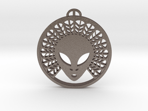 Reigate, Surrey Crop Circle pendant in Polished Bronzed-Silver Steel