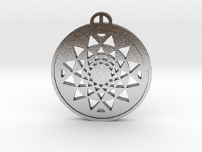 Highworth Wiltshire Crop Circle Pendant in Natural Silver