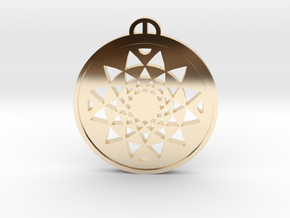 Highworth Wiltshire Crop Circle Pendant in 14K Yellow Gold