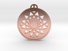 Highworth Wiltshire Crop Circle Pendant in Natural Copper