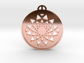 Highworth Wiltshire Crop Circle Pendant in Polished Copper