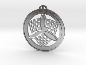 Barton Stacey, Hampshire, crop circle pendant in Natural Silver