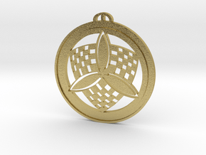 Barton Stacey, Hampshire, crop circle pendant in Natural Brass