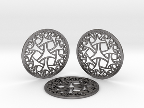 Hyperbolic Coasters in Processed Stainless Steel 17-4PH (BJT)