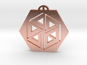 Froxfield  Wiltshire Crop Circle Pendant in Natural Copper