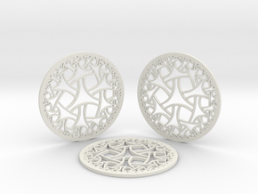 Hyperbolic Coasters in White Natural TPE (SLS)
