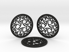 Hyperbolic Coasters in Black Natural TPE (SLS)