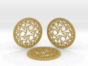 Hyperbolic Coasters in Tan Fine Detail Plastic