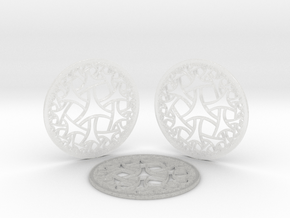 Hyperbolic Coasters in Clear Ultra Fine Detail Plastic