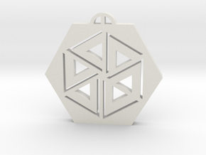 Froxfield  Wiltshire Crop Circle Pendant in White Natural TPE (SLS)