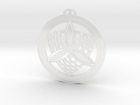 Barton Stacey, Hampshire, crop circle pendant in Clear Ultra Fine Detail Plastic