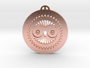 Woodborough-Hill, Wiltshire Crop Circle Pendant in Natural Copper
