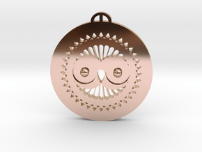 Woodborough-Hill, Wiltshire Crop Circle Pendant in 9K Rose Gold 