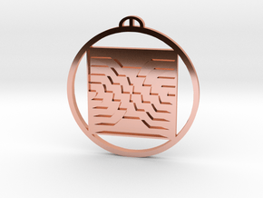Micheldever Hampshire crop circle pendant in Polished Copper