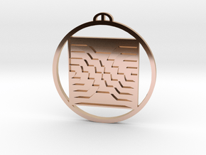 Micheldever Hampshire crop circle pendant in 9K Rose Gold 