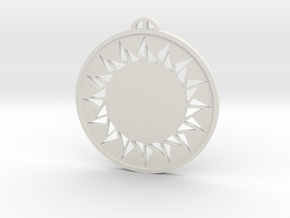 Roundway Hill Wiltshire crop circle pendant in White Natural Versatile Plastic