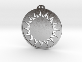 Roundway Hill Wiltshire crop circle pendant in Natural Silver