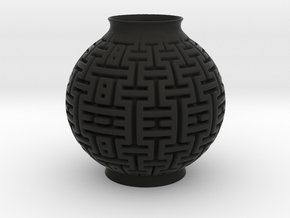 Vase 2236 in Black Smooth PA12