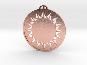 Roundway Hill Wiltshire crop circle pendant in Natural Copper
