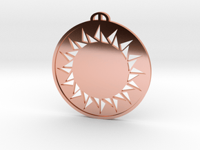 Roundway Hill Wiltshire crop circle pendant in Polished Copper
