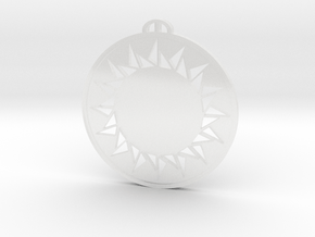 Roundway Hill Wiltshire crop circle pendant in Clear Ultra Fine Detail Plastic