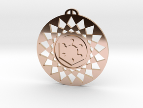 Roundway Hill Wiltshire crop circle pendant in 9K Rose Gold 