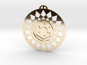 Roundway Hill Wiltshire crop circle pendant in Vermeil