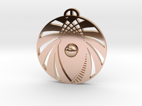 Silbury Hill, WiltshireCrop Circle Pendant in 9K Rose Gold 