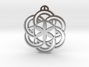 Patcham  East Sussex Crop Circle Pendant in Natural Silver