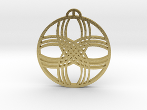 Kexborough  South Yorkshire Crop Circle Pendant in Natural Brass