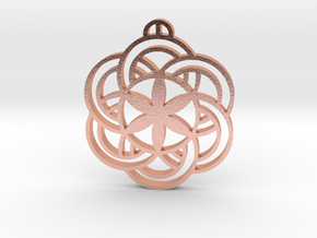 Patcham  East Sussex Crop Circle Pendant in Natural Copper