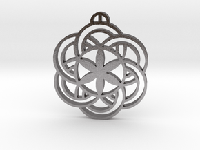 Patcham  East Sussex Crop Circle Pendant in Processed Stainless Steel 316L (BJT)