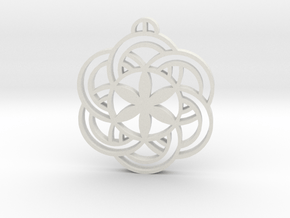 Patcham  East Sussex Crop Circle Pendant in White Natural TPE (SLS)