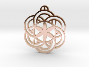 Patcham  East Sussex Crop Circle Pendant in 9K Rose Gold 
