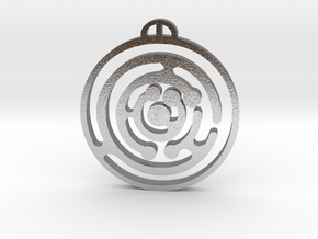 Burghasungen, Hessen Crop Circle Pendant in Natural Silver