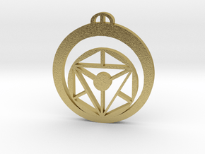 Southend-on-Sea  Essex Crop Circle Pendant in Natural Brass
