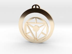 Southend-on-Sea  Essex Crop Circle Pendant in 14K Yellow Gold