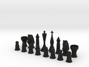 October Chess Set Redux in Black Natural TPE (SLS)